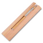 Brinde Caneta Plástica com Bambu