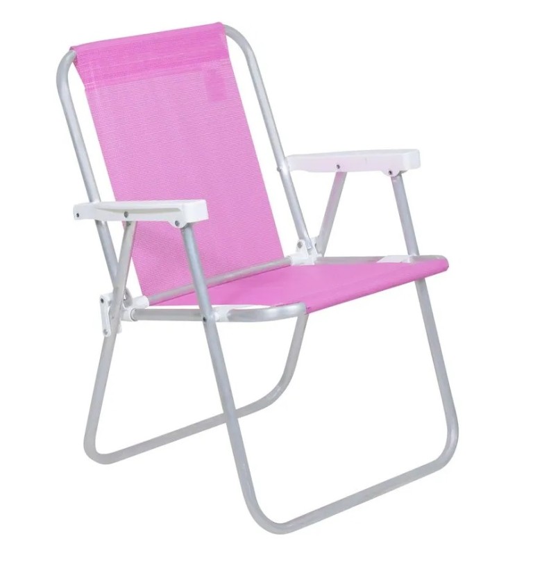Cadeira de praia rosa