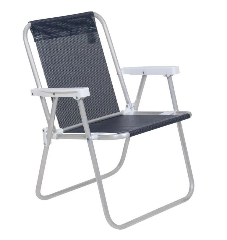 cadeira de praia preta