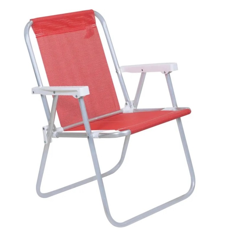 cadeira de praia vermelha