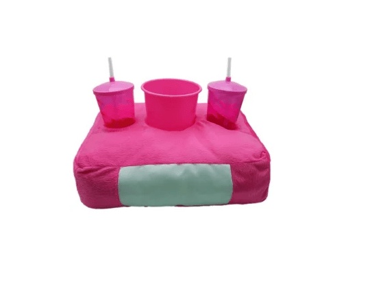 Porta pipoca duplo rosa