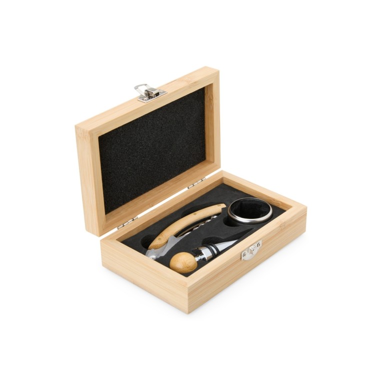 Brinde Kit Vinho Bambu 3 Peças