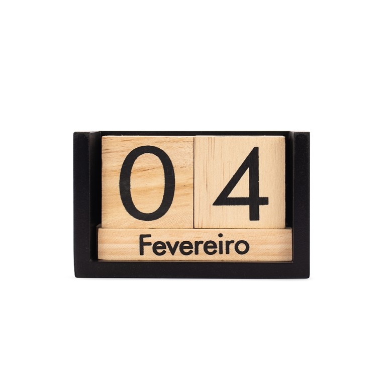 Brinde Calendário de Madeira Permanente