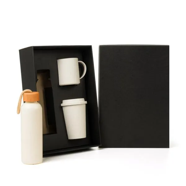 Brinde Kit Garrafa, Copo E Caneca - 3 Pçs